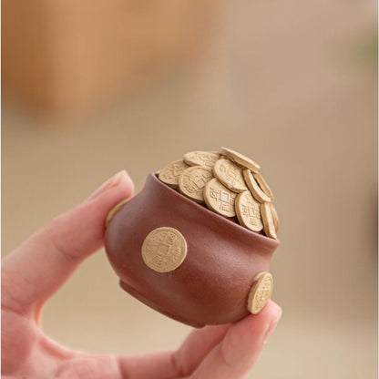Purple Sands Treasure Bowl Tea Pet 5.8cm 2.3in Kung Fu Tea Tray Accessories