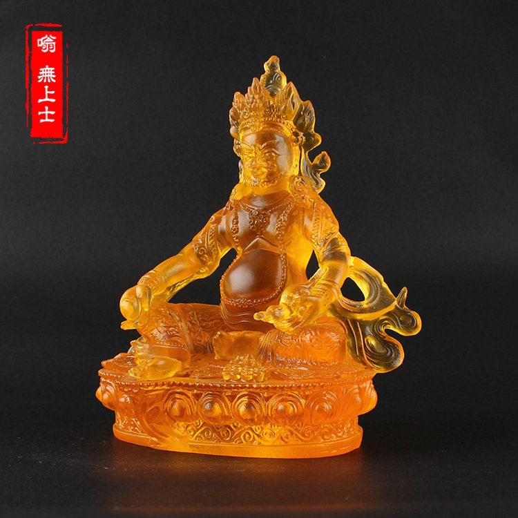 Traditional Yellow Jambhala Buddha Statue Esoteric Buddhism Vajrayana Ornament