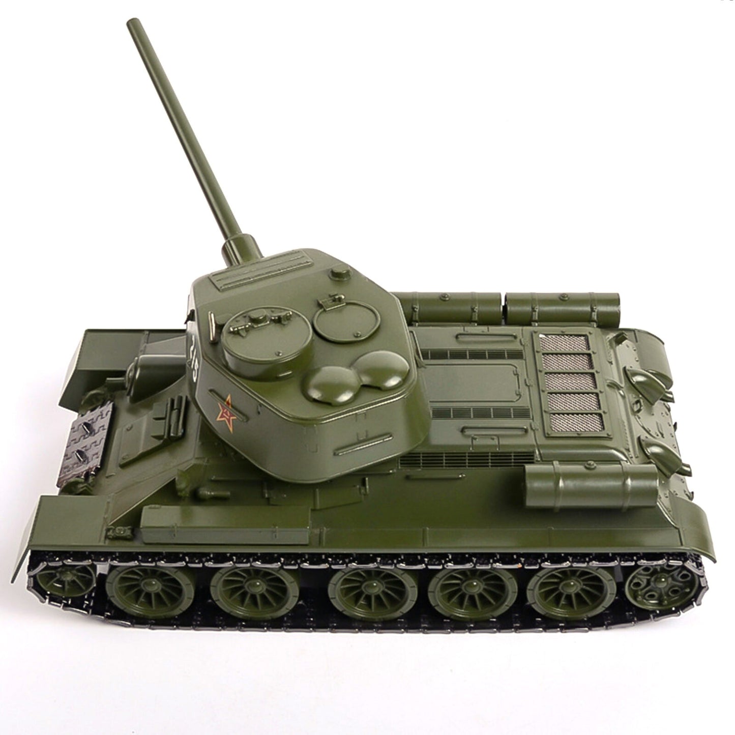 Alloy 1/30 Scale WWII Soviet T-34 Hero Tank Finished Model Toy w/ Brocade Box