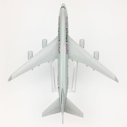 1:400 16cm B747 Qatar Airways Airplane Model Alloy Plane Diecast Display Model