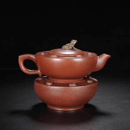 Chinese Yixing Zisha Clay Handmade Exquisite Teapo （青蛙 蒋蓉）