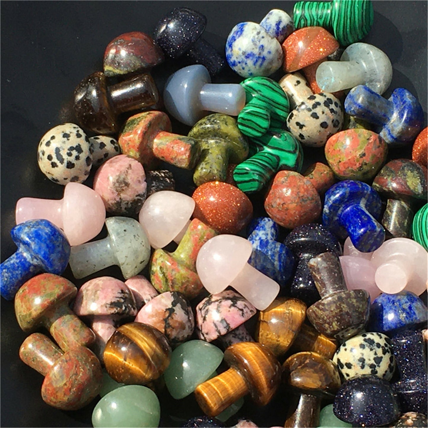 A lot 15MM+ Natural mushroom Quartz Crystal Carved Polishing Wholesale Healing-5