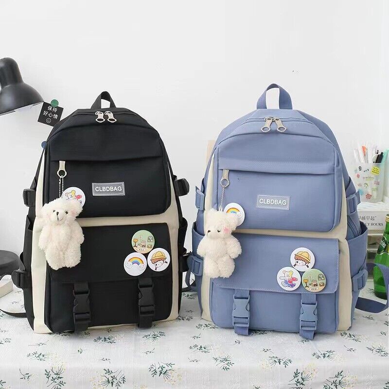 5Pcs Girls School Bag Set Women Girls Backpack Student Bookbag Travel Bag
