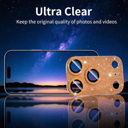 Compatible with Iphone 17 Pro Max Camera Lens Protector, Bling Glitter 9H Temper