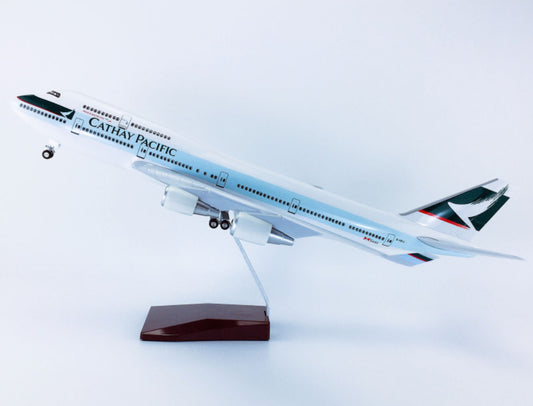 1:150 47CM CATHAY PACIFIC BOEING 747-400 Plane Landing Gear Resin Aircraft Model