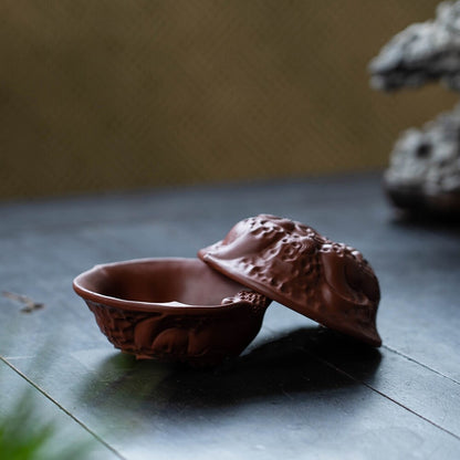 One Cup Handmade Craft Toad Mascot Wealth Design Coin Relief Yixing Zisha Teacup