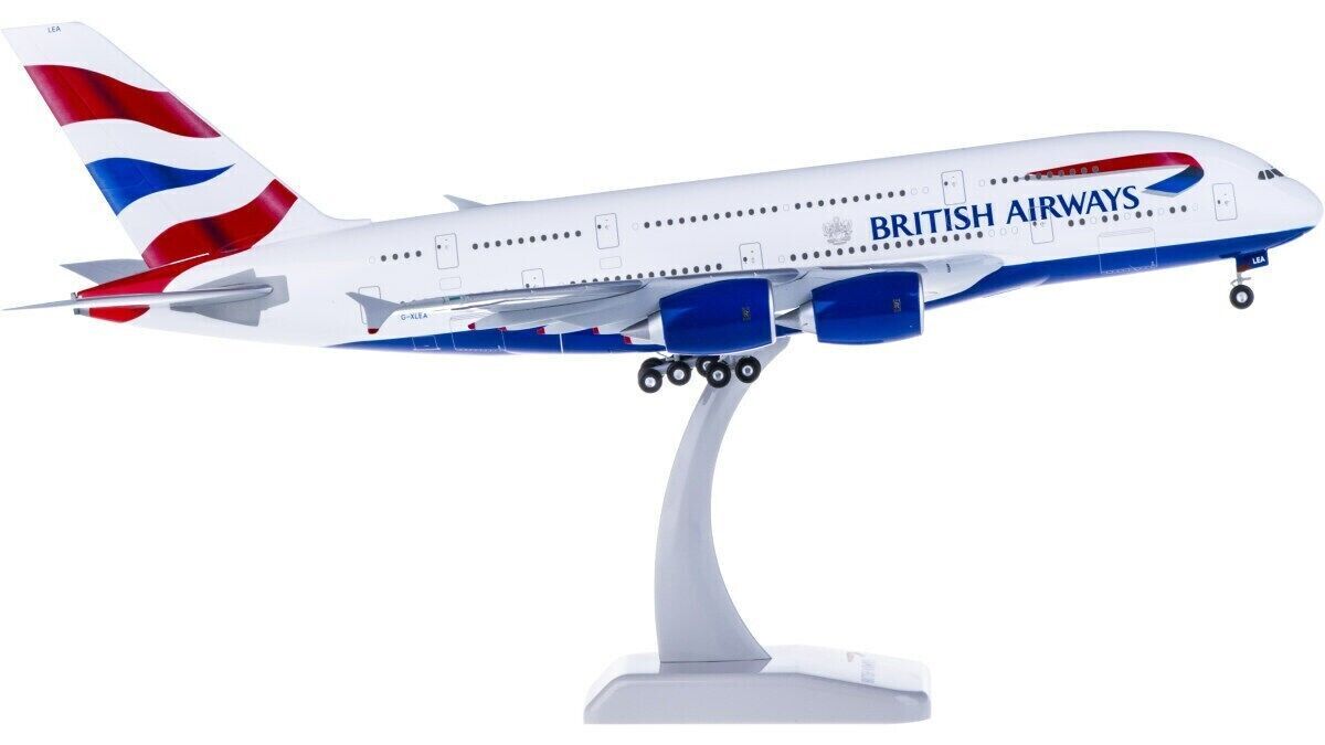 1:200 Hogan 36CM BRITISH AIRWAYS AIRBUS A380 Passenger Plane ABS Plastic Model