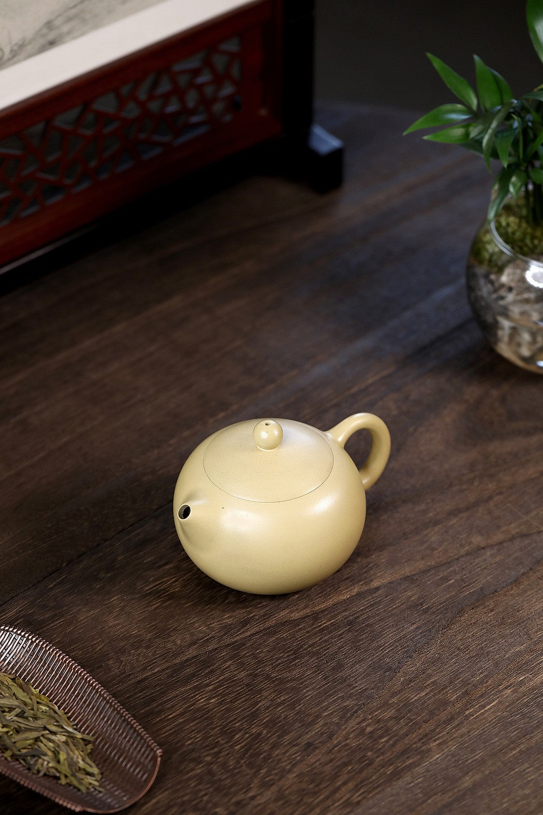 240cc Yixing Zisha Green Clay Original Benshan Lvni Handmade Xishi Puer Teapot