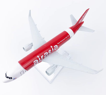 16CM Air Asia AIRBUS A320 Passenger Aircraft Aeroplane Diecast Airplane Model