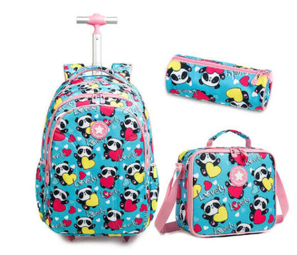 Kids Bag Wheels School Backpack Children School Backpack Girls Travel Bags