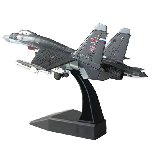 1/100 SU-35 Super Flanker Heavy Aircraft Fighter Model Military Ornament Display