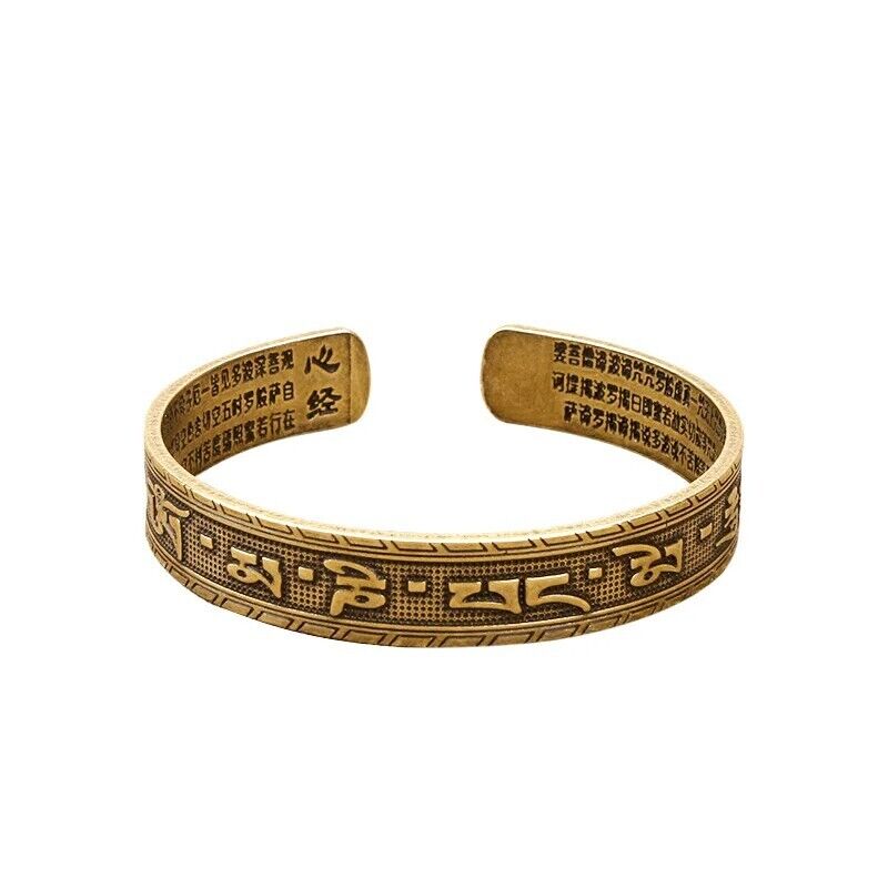 Women Bracelets Vintage Copper Nepal Tibetan Buddhism Cuff Men Spiritual Bangles