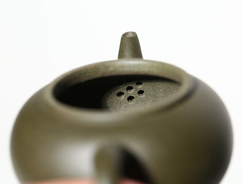 tea pot 3.4oz level pot marked handmade small kungfu tea pot zisha green clay