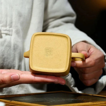 200ml Yixing Purple Clay Teapot Mud Square Filter Tea Pot High Zisha Tea Kettle