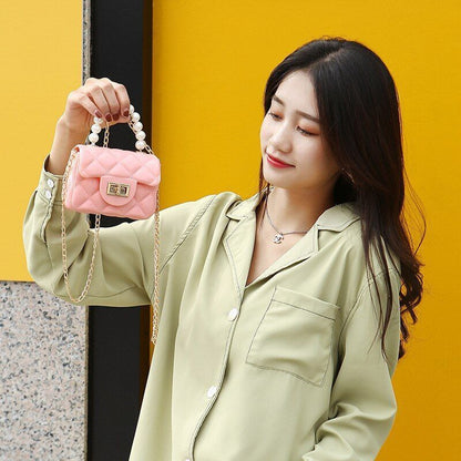 Handbag Synthetic Leather Small Shoulder Bags Cosmetic Little Square Chain Purse