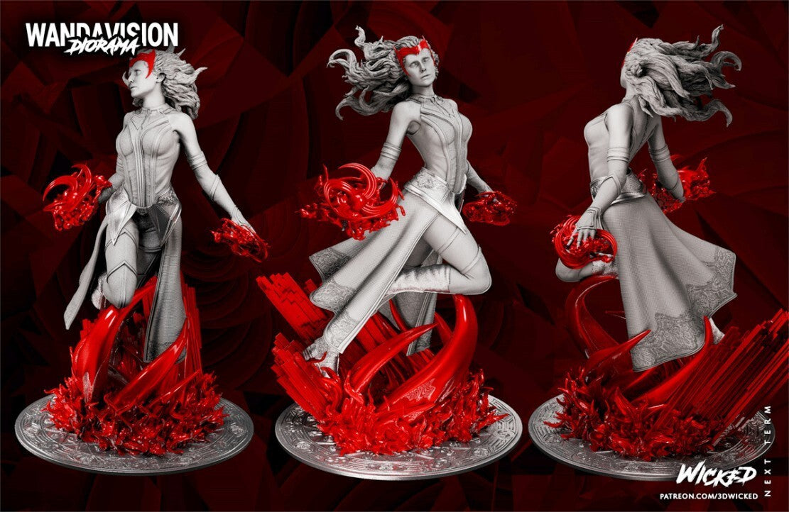 1/24 resin figures model Wanda Crimson Witch Unassembled Unpainted