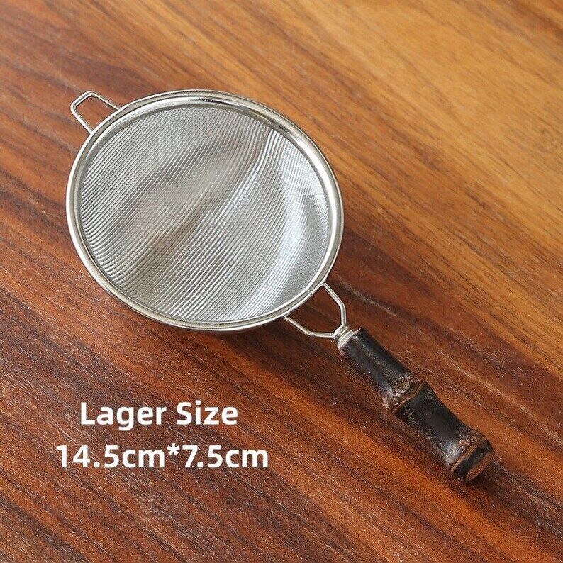 Bamboo Handle Stainless Steel Tea Filter|Tea Accessories|Tea Infuser