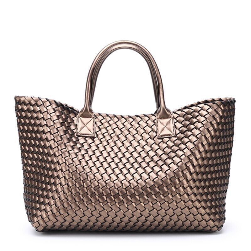 Woven Handbags Women Weave Hand Shoulder Lady Shopping Basket Bag