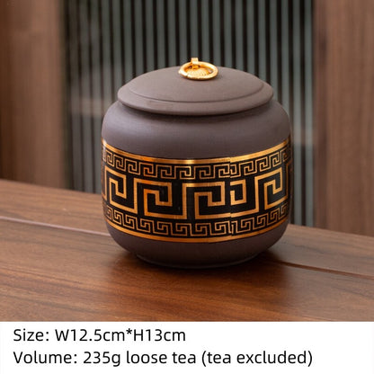 Sealed Tea Canister With Lid Small Yixing Zisha Purple Clay Jar For Loose Tea