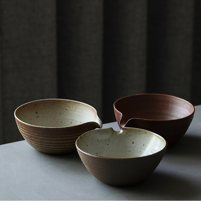 6.1" Japanese-style Earthenware Matcha Bowl Tea Ceremony Accessories Traditional