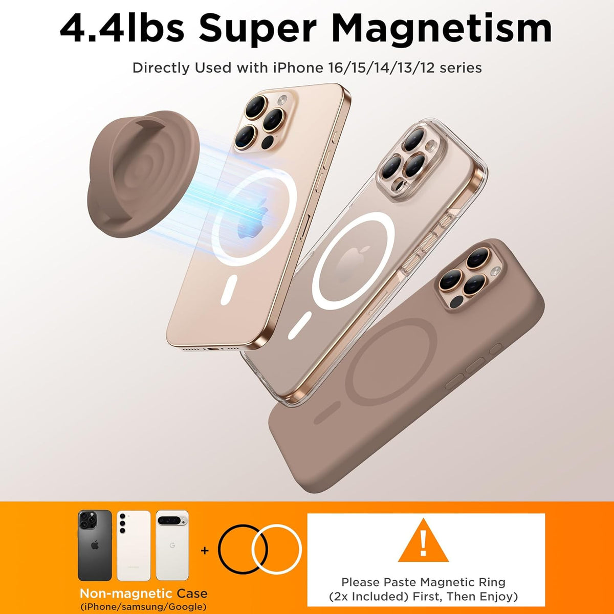 Magnetic Phone Grip Ring Holder, Liquid Silicone Magnet Cell Phone Grip Finger L