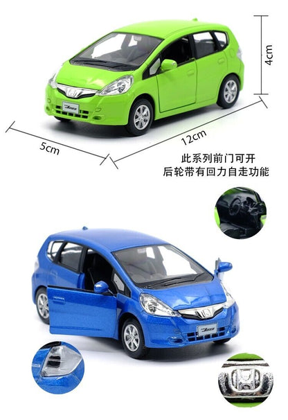 1:36 Honda Jazz Fit Diecast Model Car Alloy Toy Vehicle Collection Kids Gift
