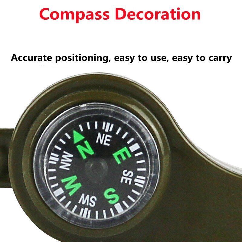 Multifunction Compass Whistle Outdoor Tool Hiking Tourism Camping Outdoor Travel