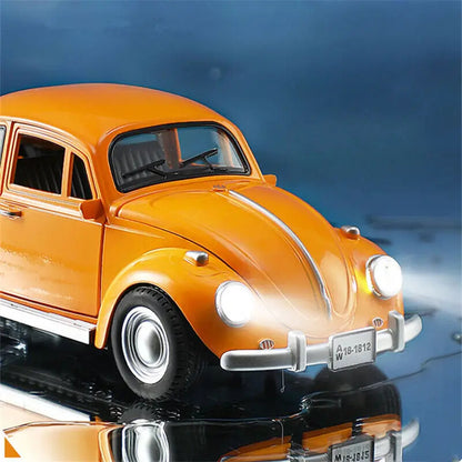 1:18 Beetle Alloy Classic Car Model Toy Car Simulation Hobby Car Sound Light