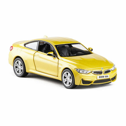 1/36 BMW M4 Model Car Metal Diecast Toy Vehicle Toys for Boys Kids Gifts Gold