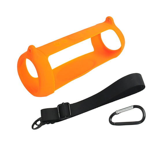 Orange Bluetooth Speaker Silicone Cover Cushion With Strap For JBL Charge 5 c