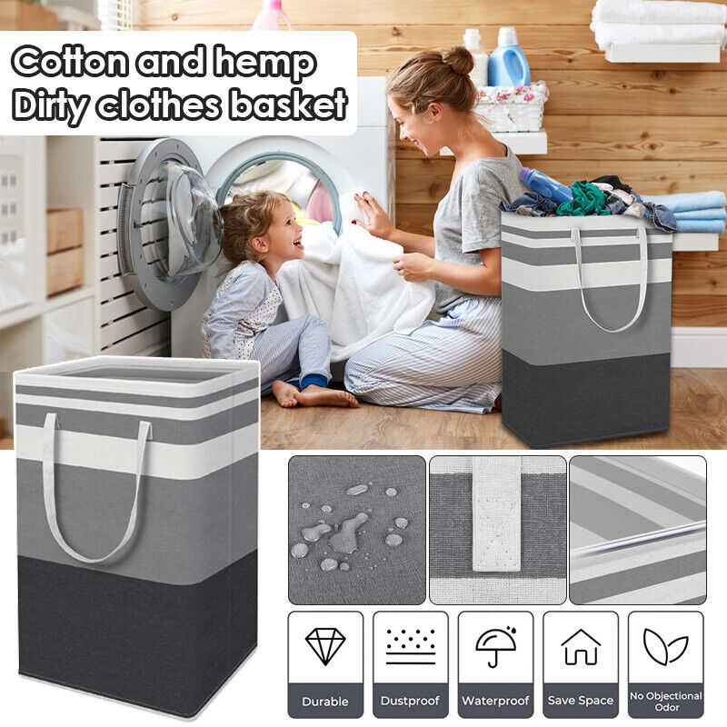 75L Large Laundry Basket Bag Waterproof Freestanding Laundry Basket for Clothes