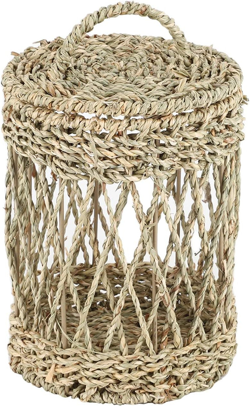 Handwoven Seagrass Basket Storage Home Organization Decoration Bathroom Kitchen