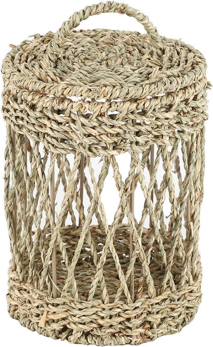 Handwoven Seagrass Basket Storage Home Organization Decoration Bathroom Kitchen