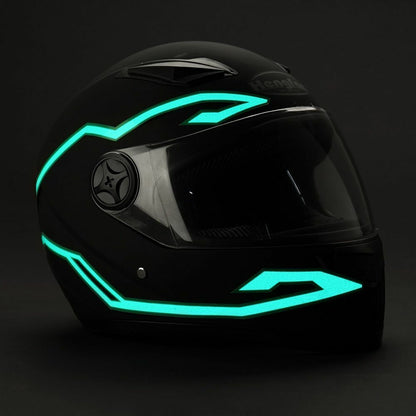 Motorcycle LED Night Lights Strip Riding 4PCS Signal Helmet EL Cold Light 4 Mode