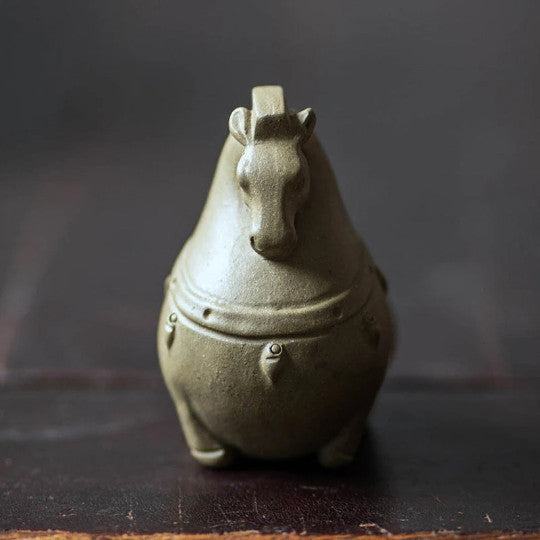 Purple Clay Tea Pets Horse Tea Statue for Home Decor
