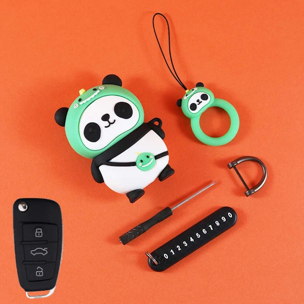 Cute Silicone Car Key Cover – Anti-Wear Cartoon Case