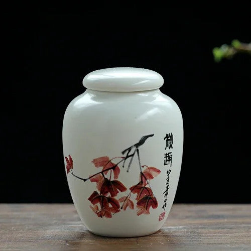 5.1*7.2cm Ceramic Mini Portable Tea Can Facial Mask Powder Can Tourism