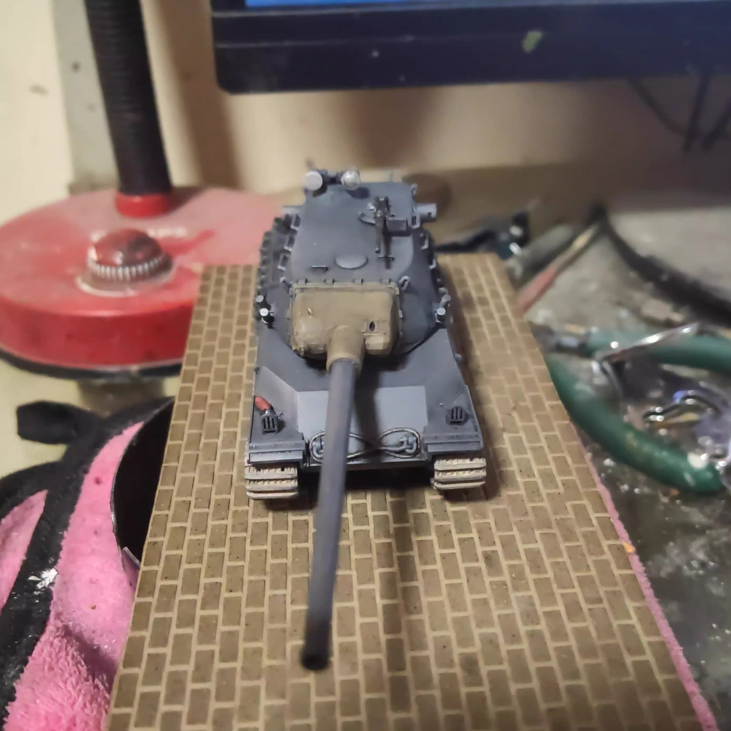 Homemade 1/72 French M4 1954 Military Tank Finished Model Toys Ornament