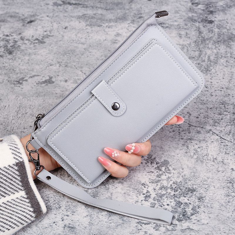 Wallet Multifunctional Synthetic Leather Long Wallets Clutch Buckle Zipper 1 PC