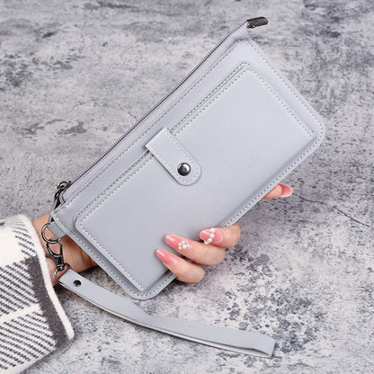 Wallet Multifunctional Synthetic Leather Long Wallets Clutch Buckle Zipper 1 PC