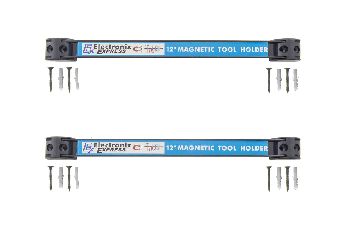 2 Pack 12" Magnetic Tool Holders, Heavy-Duty Racks with Mounting Screws Included