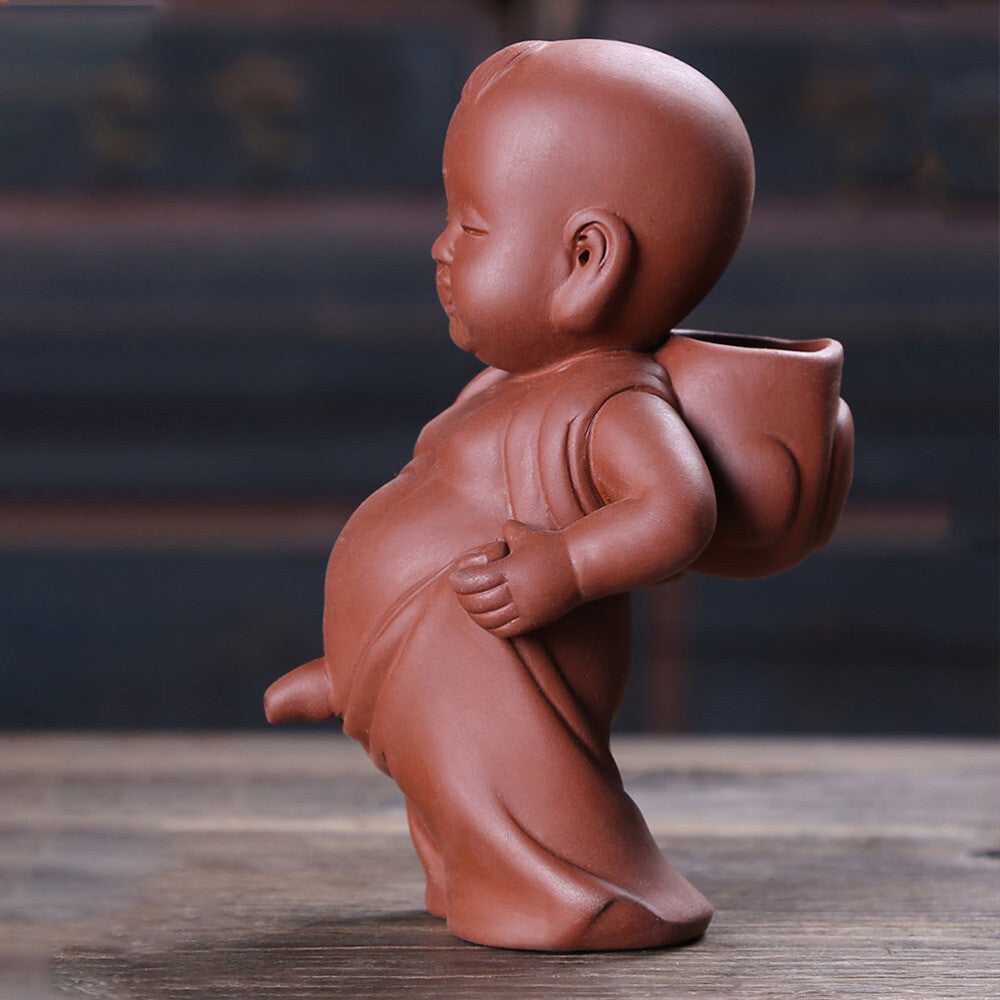Tea Pet Culture Monk Ornaments Play Table Top Decor Desk Miniture Decoration
