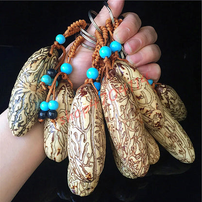 1PC Pure Natural, Thousand Eyes, Bodhi Seed Hanging, Key Links Hanging Parts