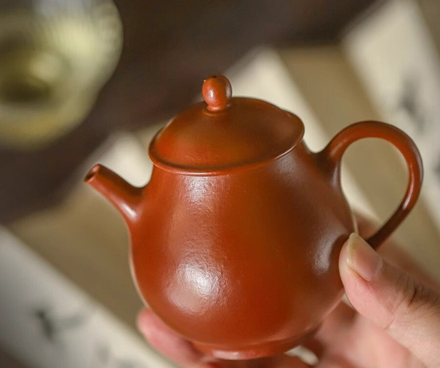 100cc Chinese Yixing Handmade Zisha Teapot Zhuni Panhu Gongfu Hu Tea Pot