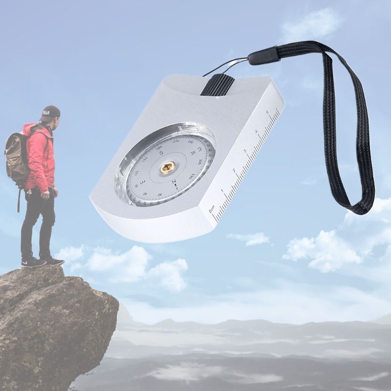 Professional Compass Waterproof Clinometer Survival Distance 3.01x2.13x0.55inch