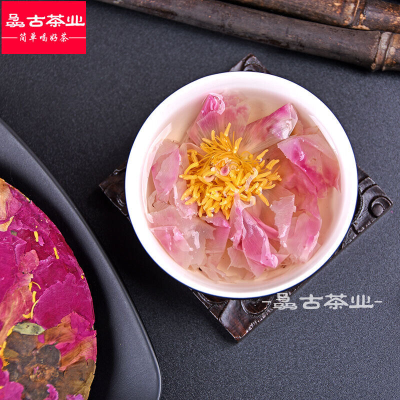 Flower Tea Cake Peony Blooming Tea Nectar Scented Herbal Green Health Tea 牡丹花茶