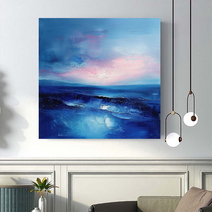 Modern large Abstract art oil painting Hand-painted on canvas Puepie Sea Wall