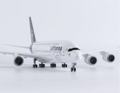 46CM 1:160 Lufthansa AIRBUS A380 Passenger Airplane Landing Gear Resin Model