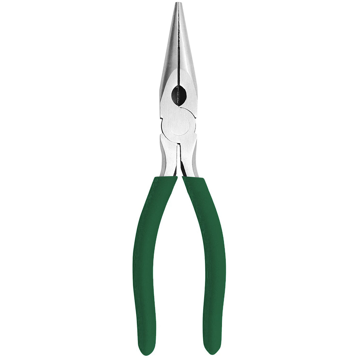 6-1/2" Long Nose Pliers (Serrated Jaws) with Wire Cutter and Comfort Grip Handle