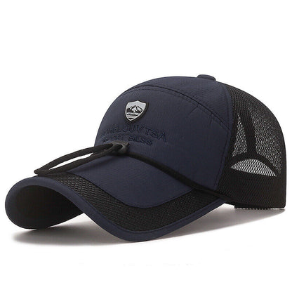 Sports Sun Hat Baseball Cap Mesh Fishing Cap Visor Hat Unisex Fishing Sport